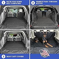 Vista 5 de 4Knines Forro de Carga Dividido para SUV – Para Perros y Mascotas, Resistente, Alfombrilla Impermeable para Maletero y Cubierta de Carga – Se Adapta
