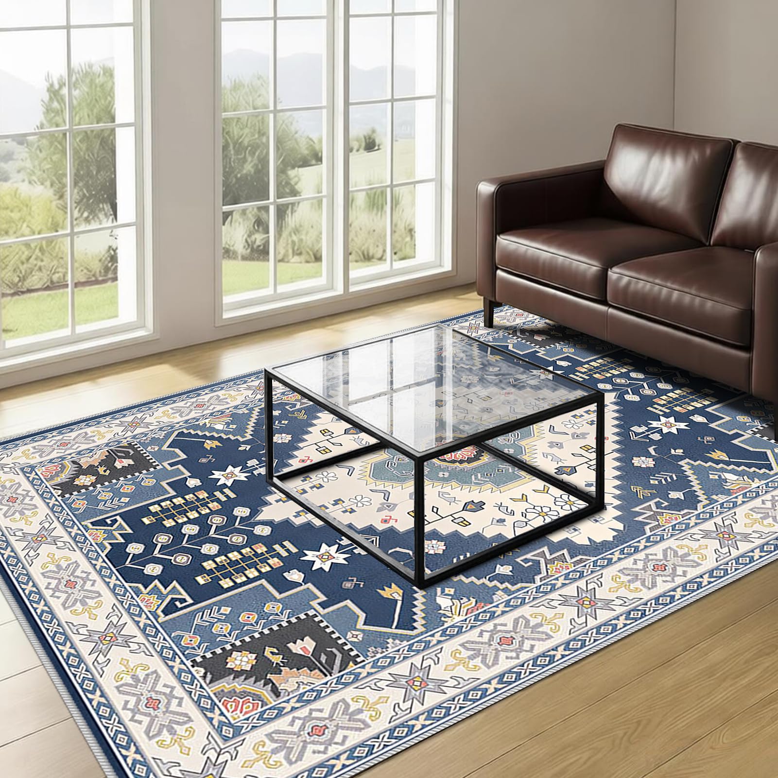 Moquette salon antidérapante et lavable pour entrée et bureau