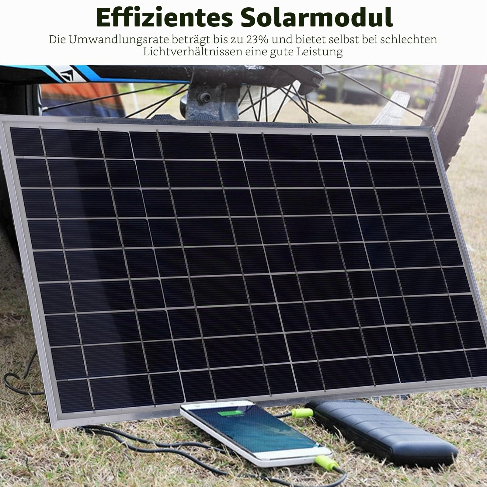 100W 12V Solar Panel Controller -Kit, Hocheffizienz -Umwandlungs -Solar -Panel -Ladegerät mit USB Typ C DC -Schnittstelle für RV -Bootsauto -Batterieladung