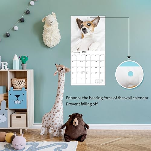Miniatura 4 de Calendario de pared 2026, Calendario divertido 2026, noviembre de 2025 - diciembre de 2026, calendario de pared con memes divertidos de animales, 12