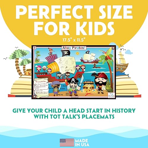 Miniatura 7 de Tot Talk Mantel individual educativo de los Presidentes de los Estados Unidos para niños, lavable y duradero