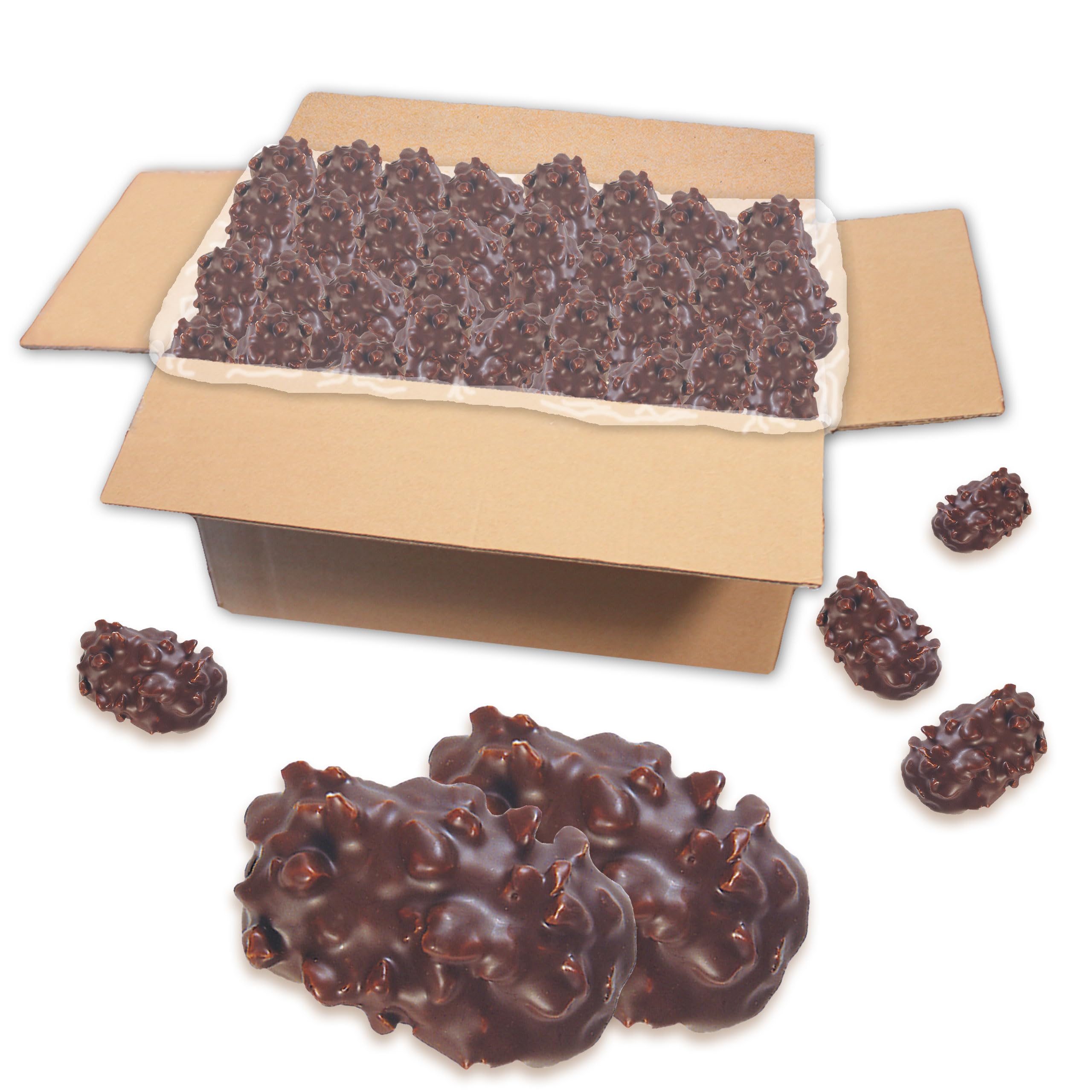 Lebkuchenwelt Nuss-Printen Zartbitterschokolade im Karton 2kg - Premium-Qualität mit feiner Schokoladen-Glasur! Schokolierte Lebkuchen Printen Nussprinten