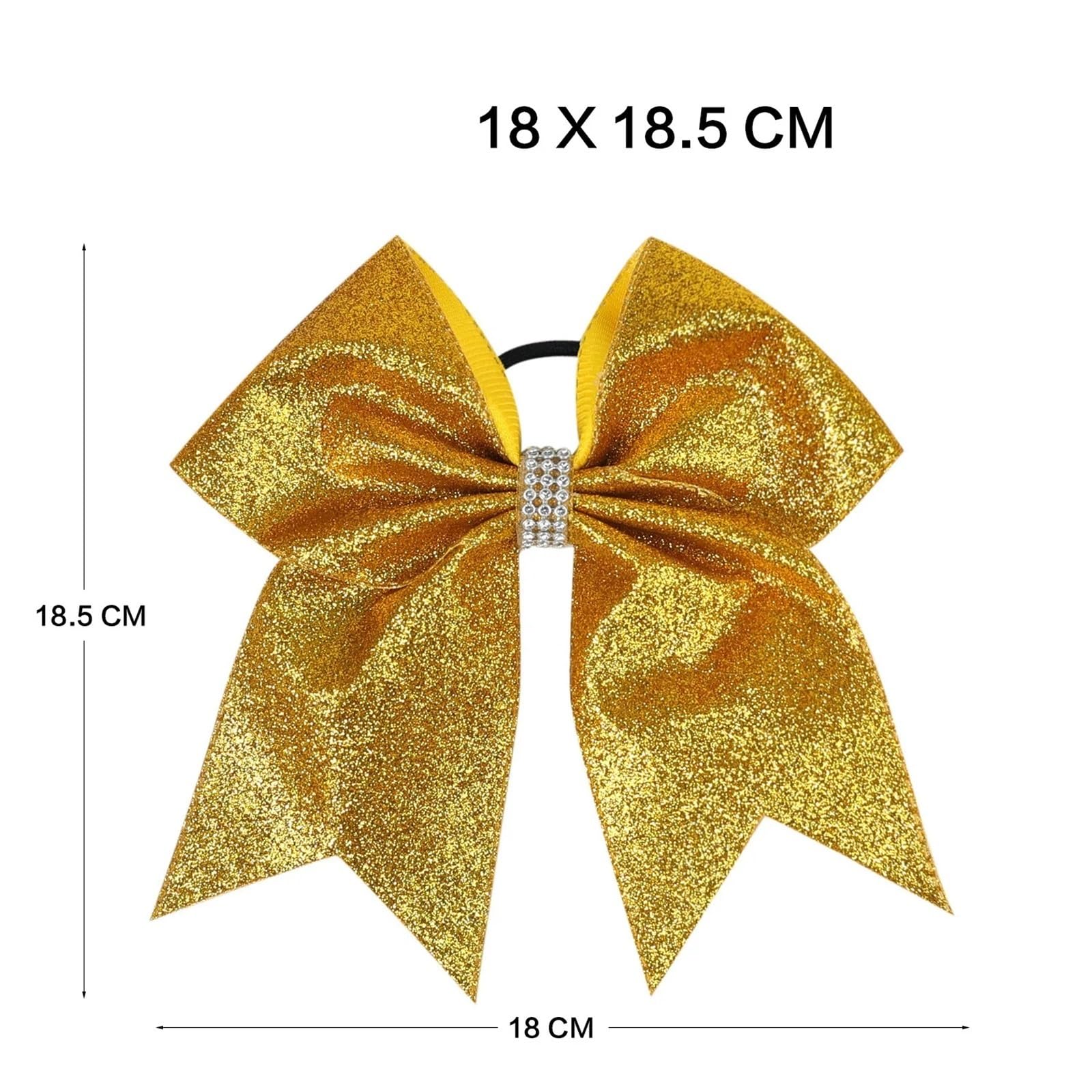 6 Pezzi 7 Pollici Ragazze Grande Cheerleading Glitter Fiocco for Capelli Elastico Fasce for Capelli Coda di Cavallo Fermaglio for Capelli Donne Accessori for Capelli per Donna Ragazze