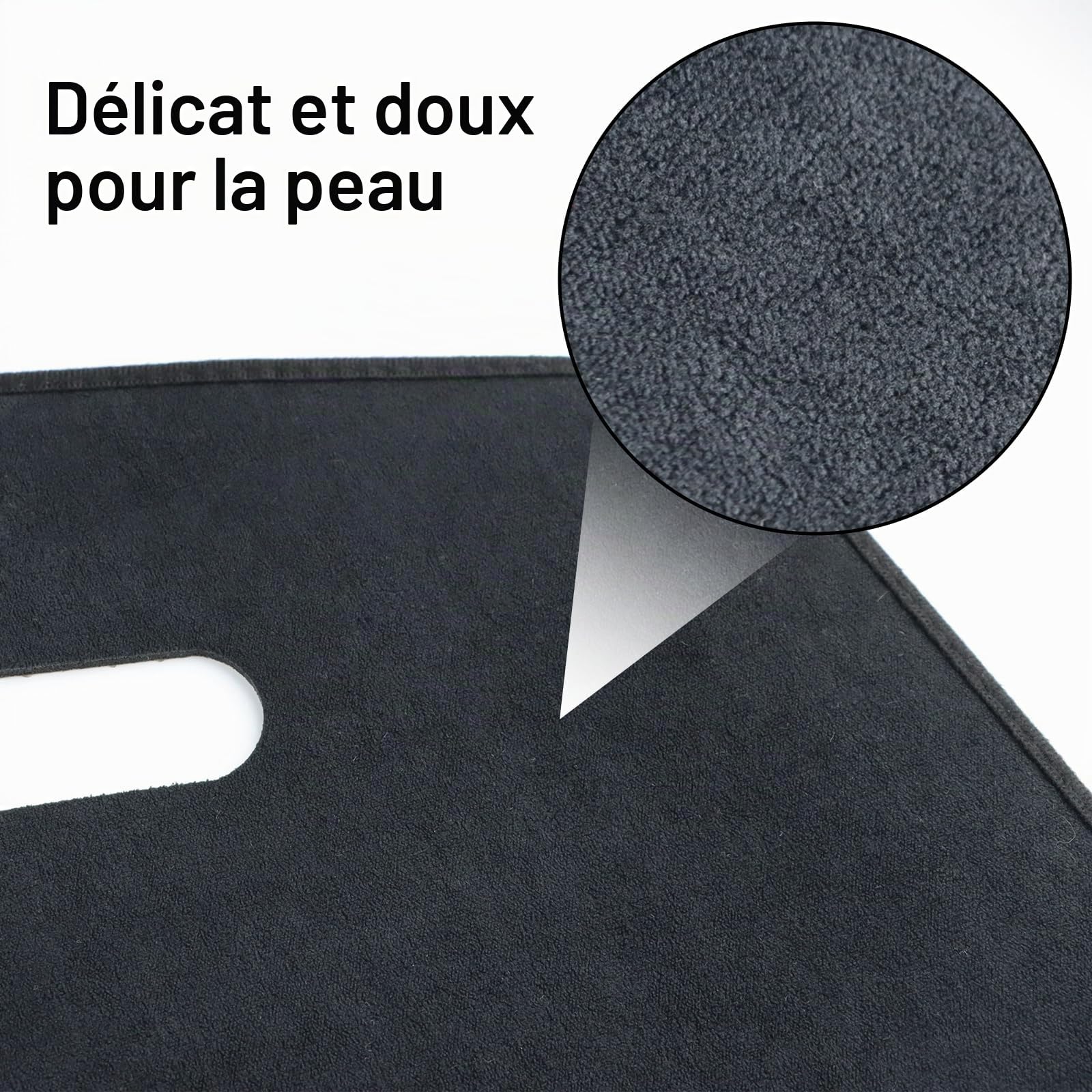 KUNKGIC Tapis de tableau de bord en flanelle Compatible avec Fiat 500 2008-2023 Pour intérieur de voiture Protection solaire Tapis de protection