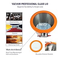 Vista 3 de BACOENG Cámara de vacío de 3 galones con tapa de vidrio templado, kit de cámara de desgasificación de acero inoxidable para estabilizar madera