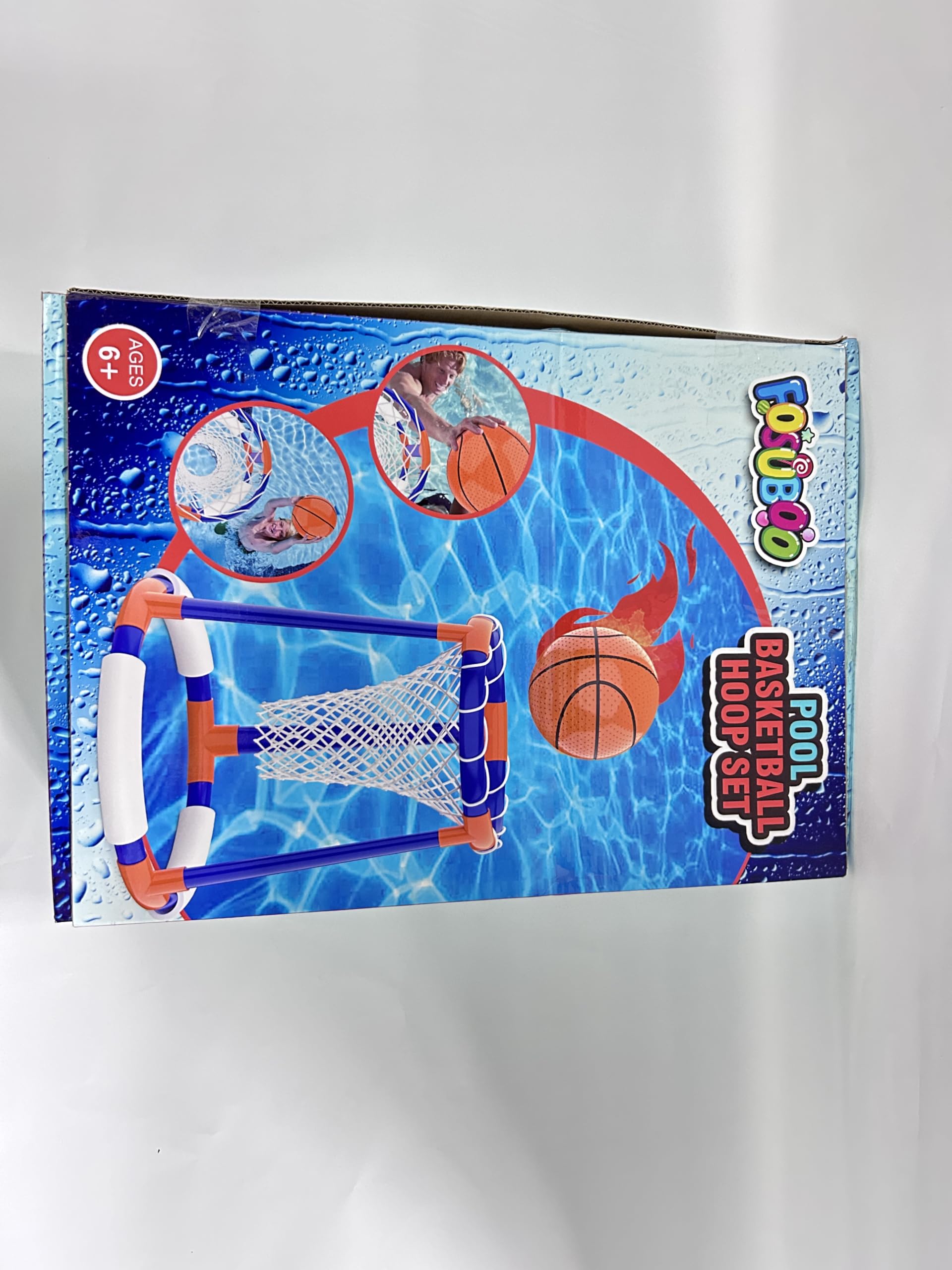 FOSUBOO Giocattolo per Piscina per Adulti e Bambini, Giochi d'Acqua, Cestino da Basket, Giocattolo Acquatico, Cestino da Basket, Accessorio per Piscina Divertente (2 Palline per bastket)