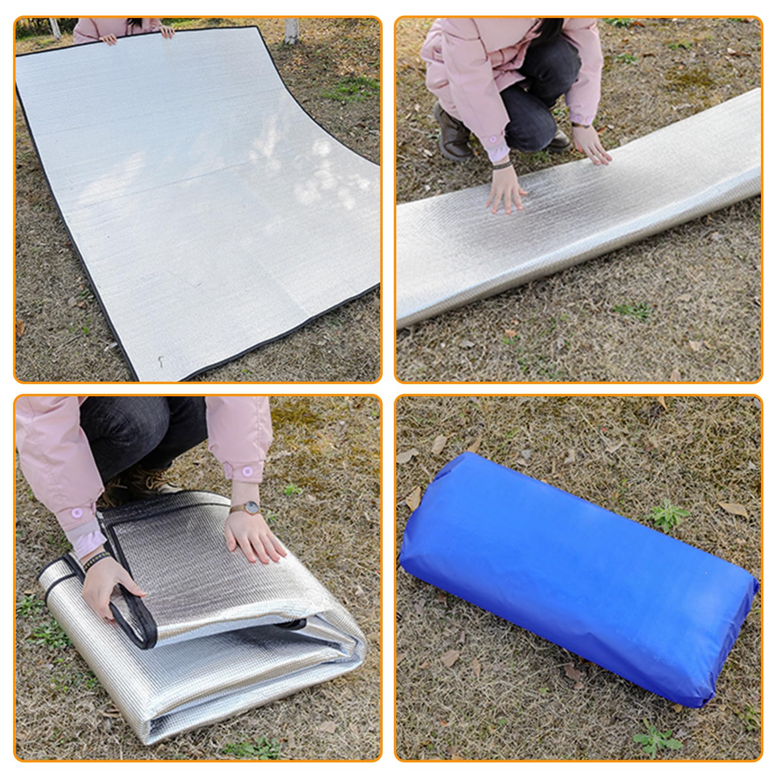 Tapis De Sol Camping Tokaneit 200x200 Cm – Alu Isolant, Imperméable, Mousse épaisse, Avec Sac De Rangement
