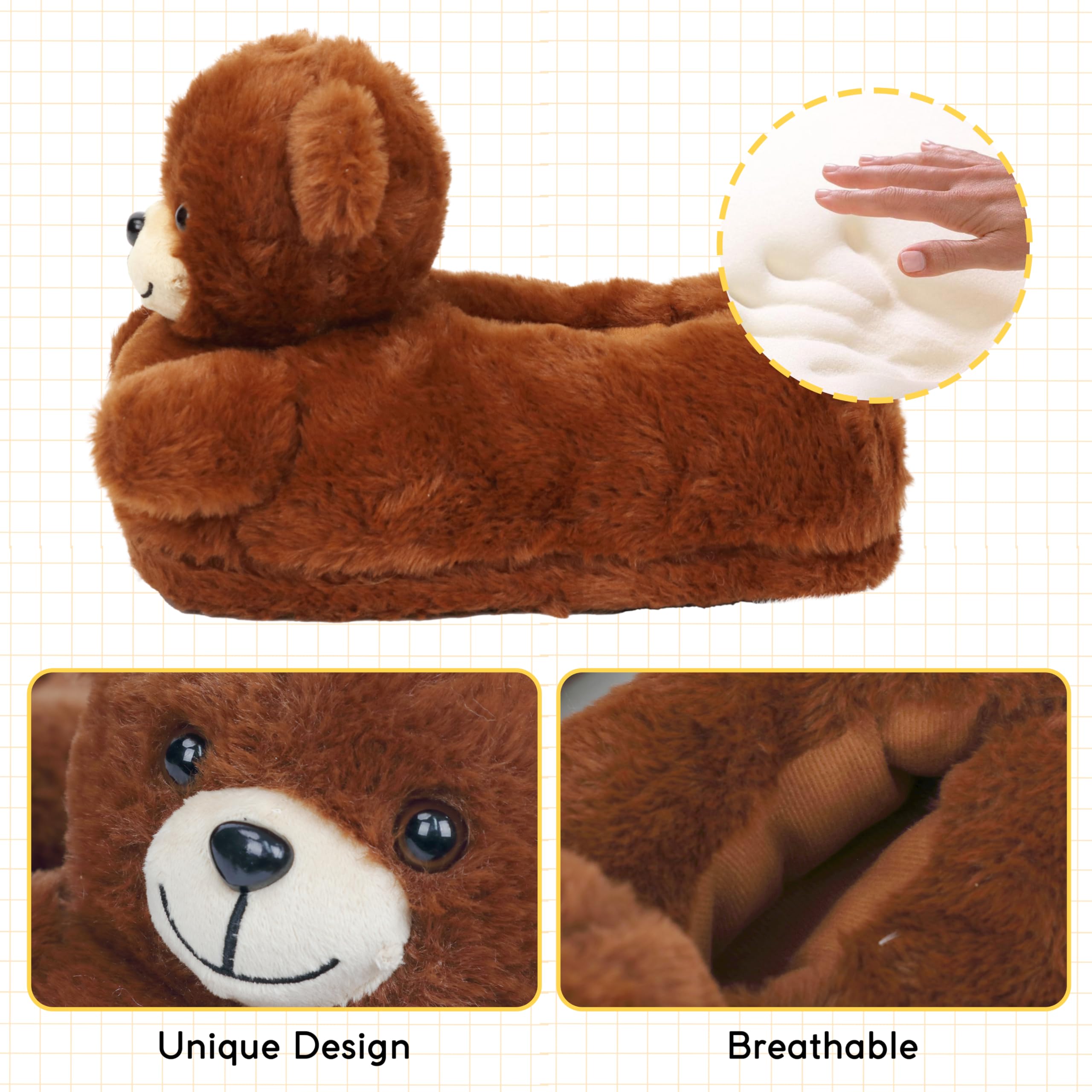 Aopuro Cute Women Penguin Animal Slippers Fluffy Warm Plush House Shoes Novelty Soft Slippers Cartoon Gifts for Birthday Christmas