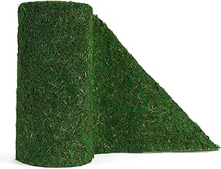 BYHER Fake Moss Table Runner 71" x12" - Realistic Green Moss Sheet for Crafts, Garden Party Decor...