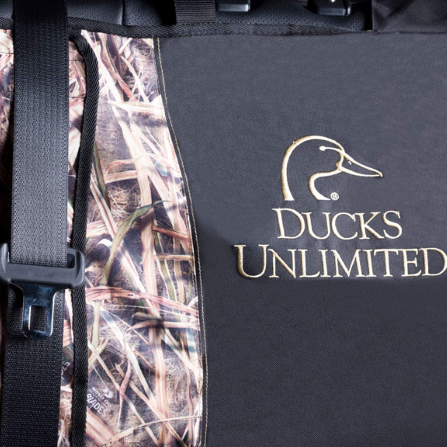 Ducks Unlimited Auto Seat Covers, Easy to Install Front and Bench Seat Covers for Car, Truck, and SUV, Polyester (Shadow Grass Blades), Full Size Bench