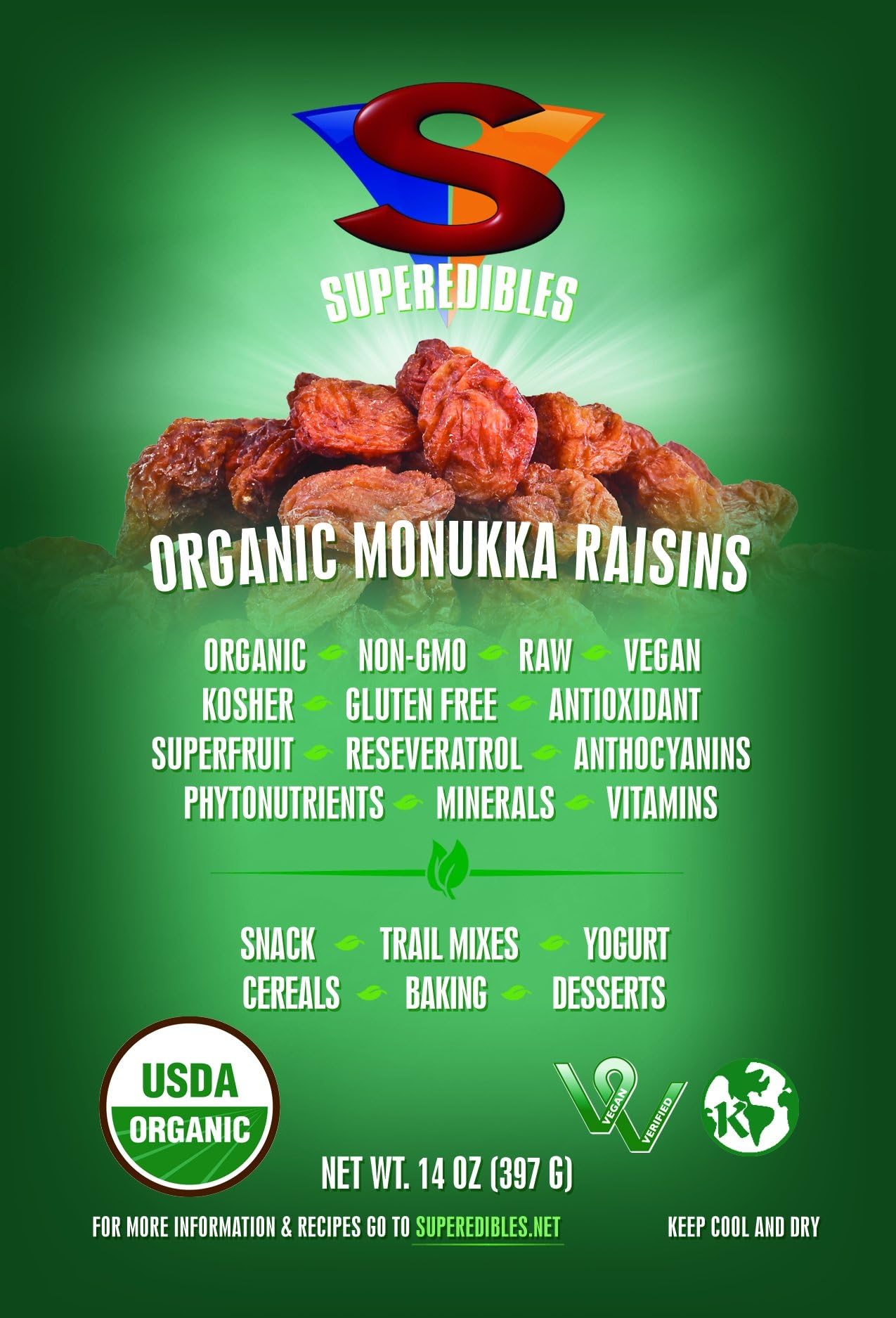Organic Monoukka Raisins