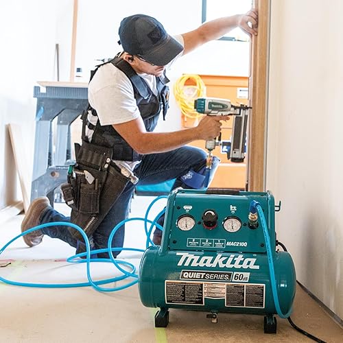 Miniatura 5 de Makita MAC210Q Quiet Series, 1 HP, Compresor de aire eléctrico, sin aceite, 2 galones