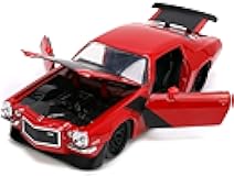 Jada Toys Big Time Muscle 1:24 1971 Chevy Camaro Z28 Die-cast Car Red/Black, Toys for Kids and Adults