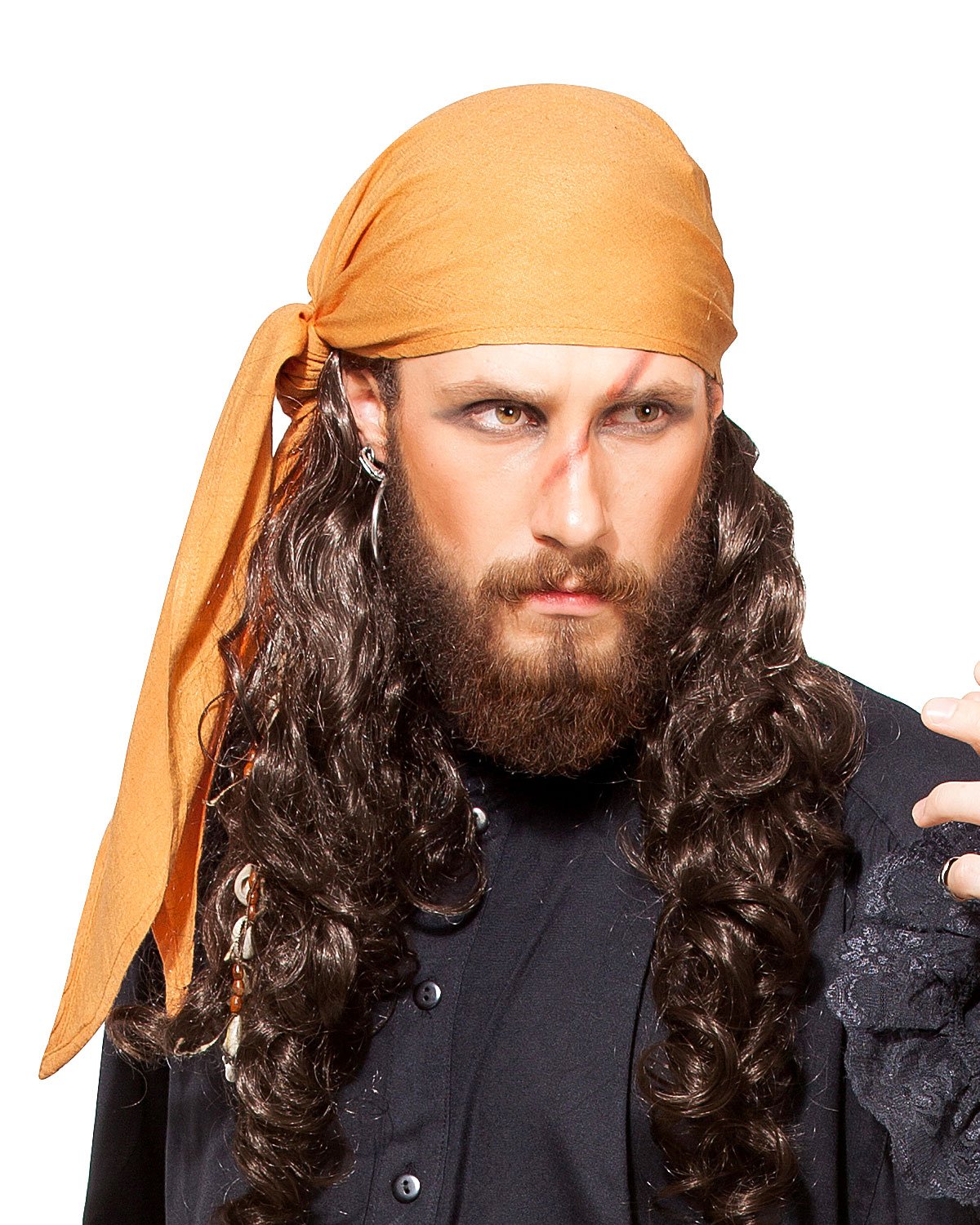 ThePirateDressing Pirate Medieval Renaissance Halloween Costume Linen Triangle Bandana