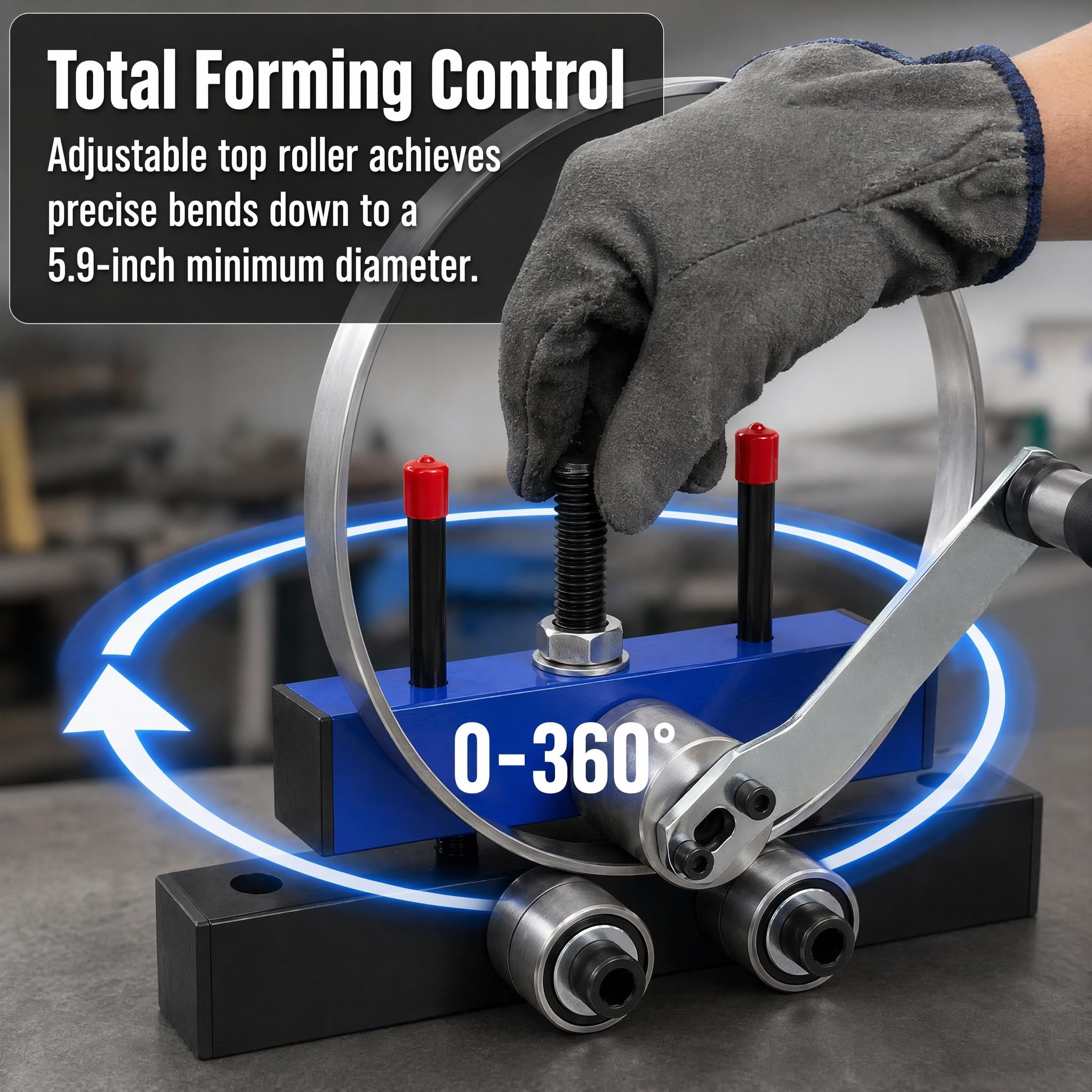 Metal Ring Roller Bender - Manual Bending Tool -5