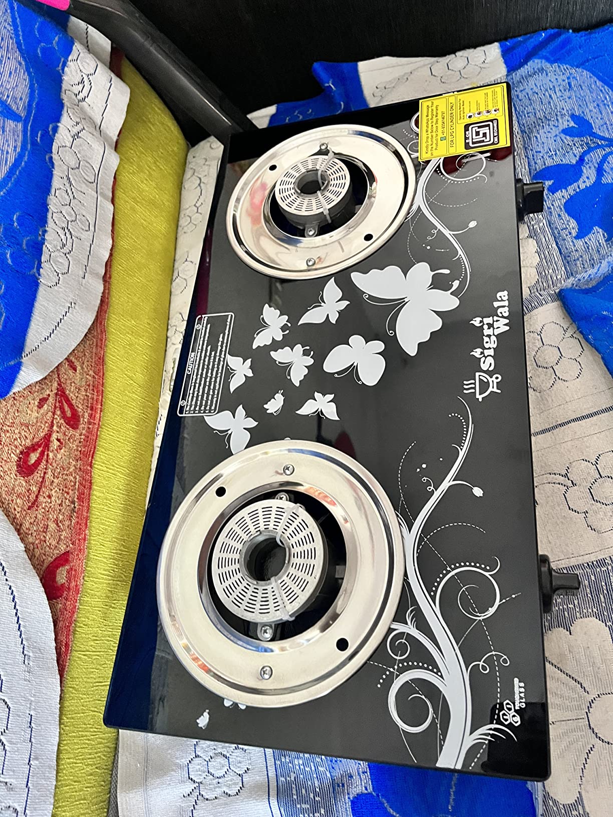 SigriWala Delux Tornado Burner Toughened Glass Gas Stove (LPG