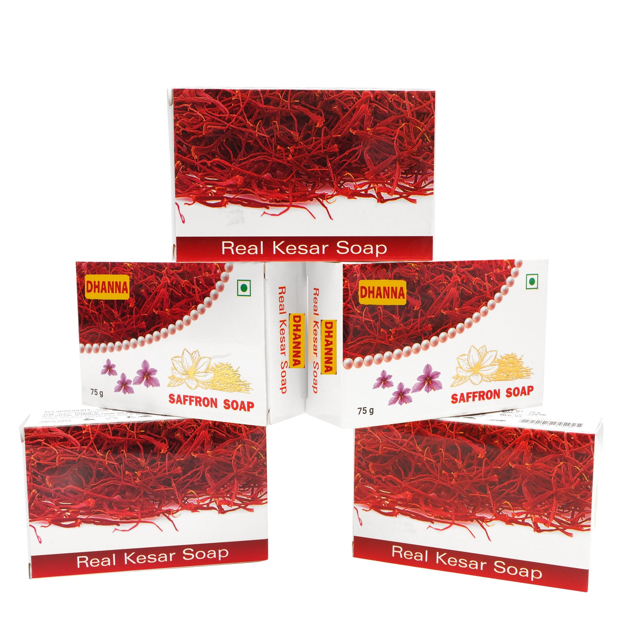Hand Made Real Kesar Bath soap for Unisex, Best for All types of skin, Saffron soap for fairness and skin whitening combo offer (pack of 5) 75g each-image-14