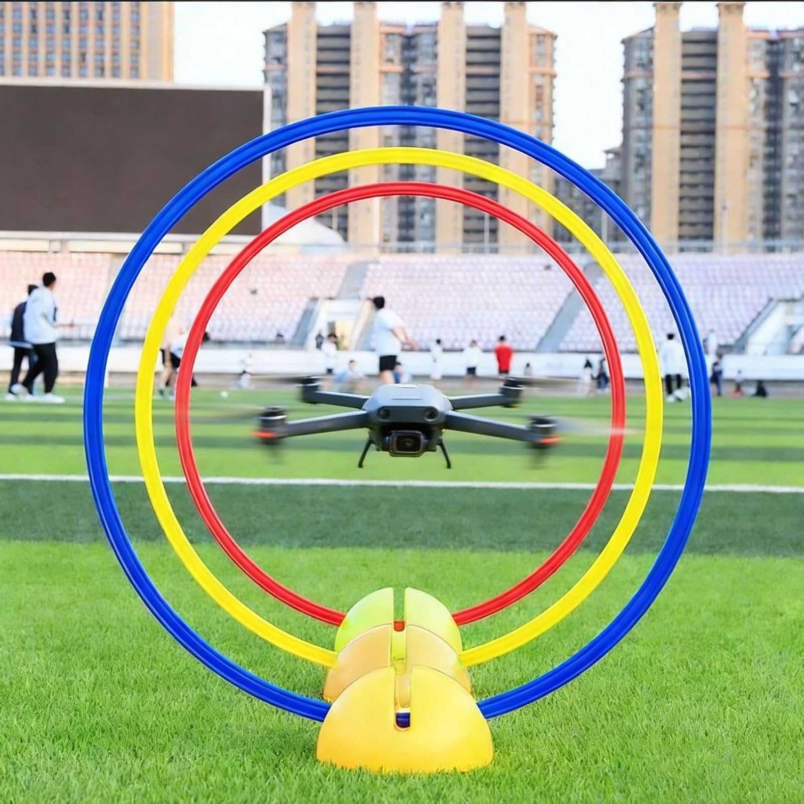 Zestaw szkoleniowy do wyścigów dronów, zestaw toru przeszkód dla dronów z 3 łatwymi w montażu obręczami, zestaws do ćwiczeń z dronem do quadkoptera(70cm)
