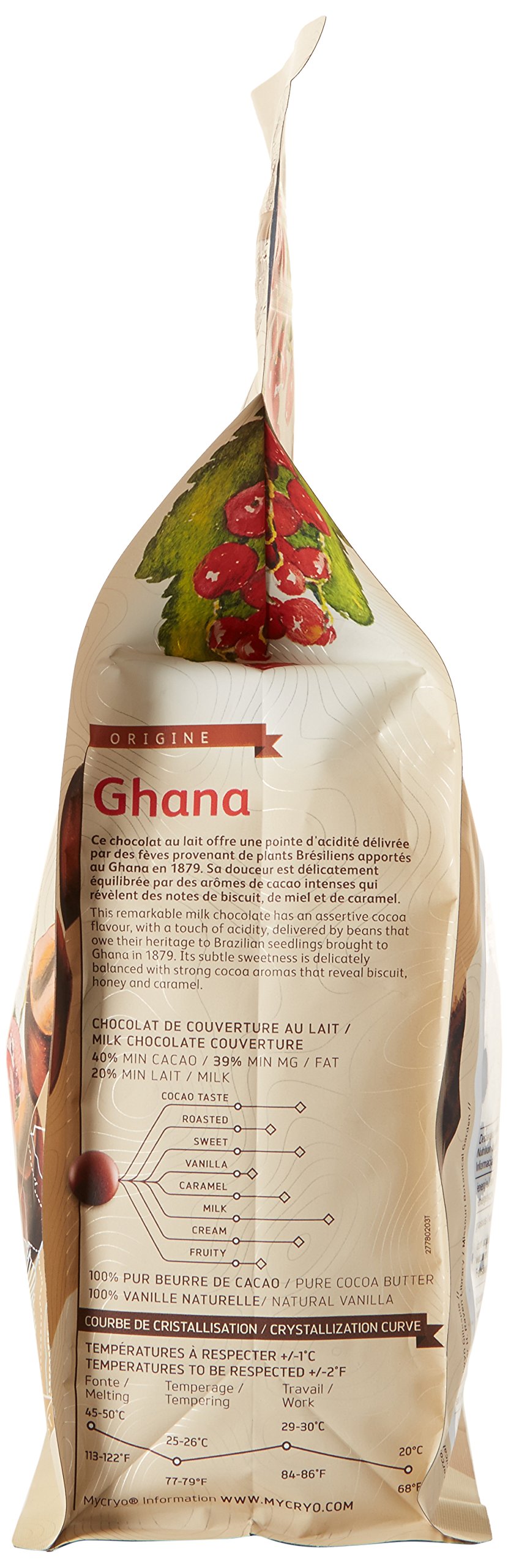 CACAO BARRY 40% Min Cacao Chocolat Ghana Pistoles 1 kg