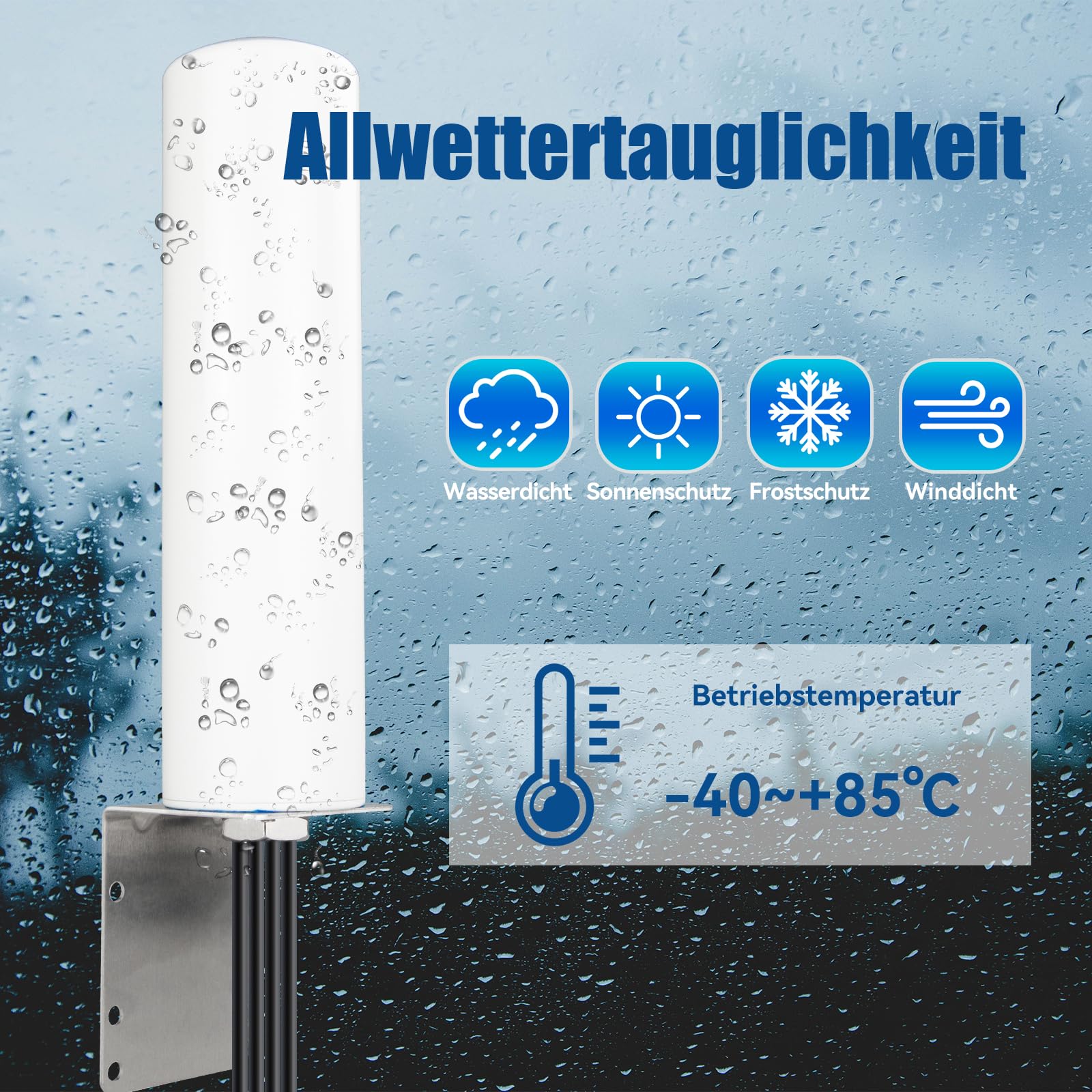 4x4 MIMO 4G LTE 5G Antenne 600-6000 MHz Rundstrahl-WLAN-Antenne mit SMA TS9-Anschluss 3 m RG58-Kabel für T-Mobile Home Internet Verizon AT&T Modem Router Gateways Hotspot Mobilfunk