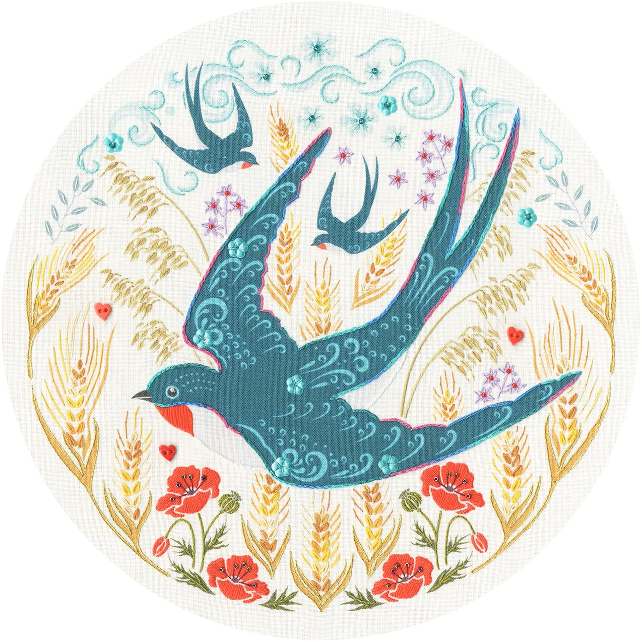Bothy Threads Embrodiery Kit - Swallows