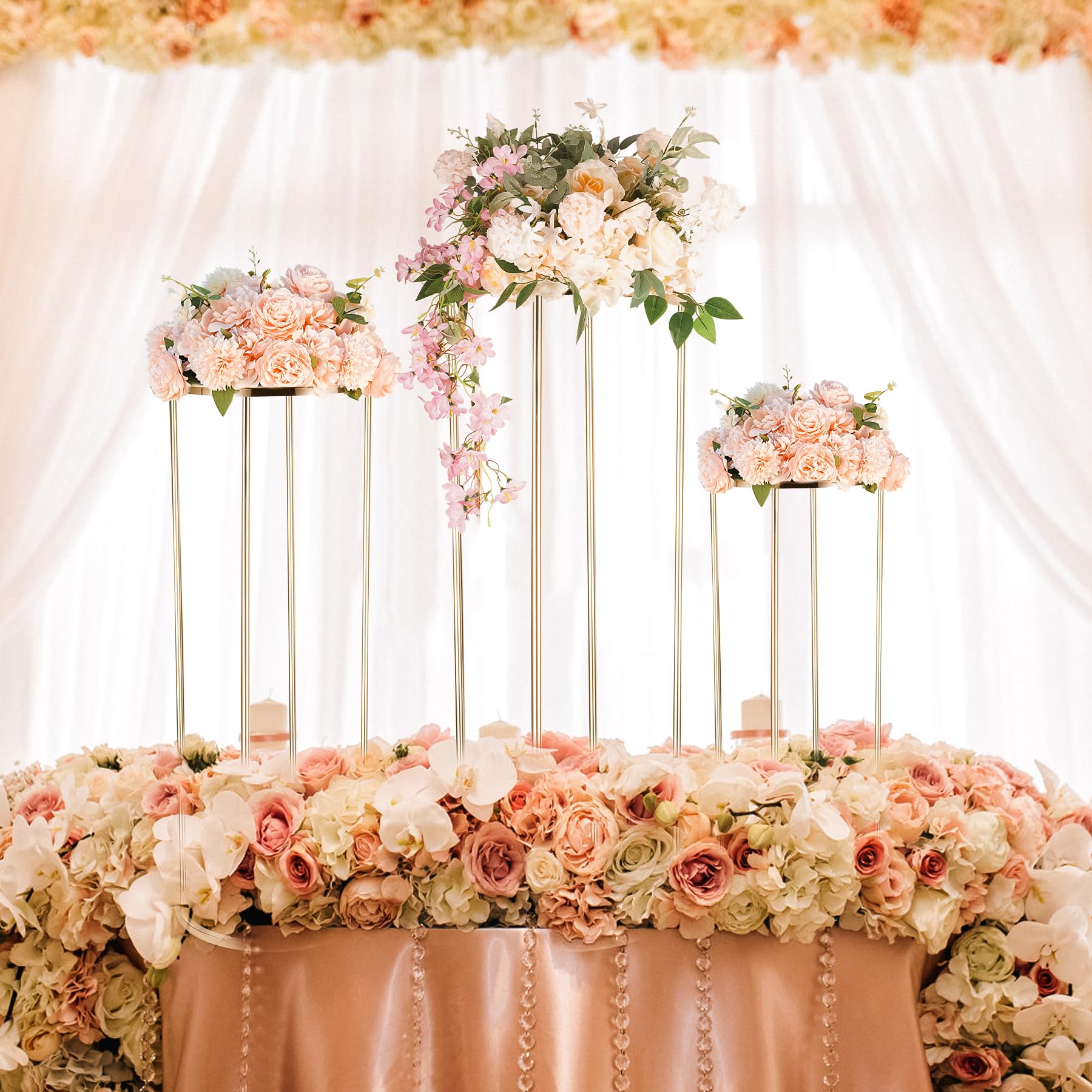 LANLONG 2 Ramos De Flores Falsas, 15 Cabezas De Rosas De Plástico Con Base,  Flores Artificiales Para Ramos De Boda, Centros De Mesa, Fiesta, Día De |  Compra Online En Yaxa, image size:1800x1800