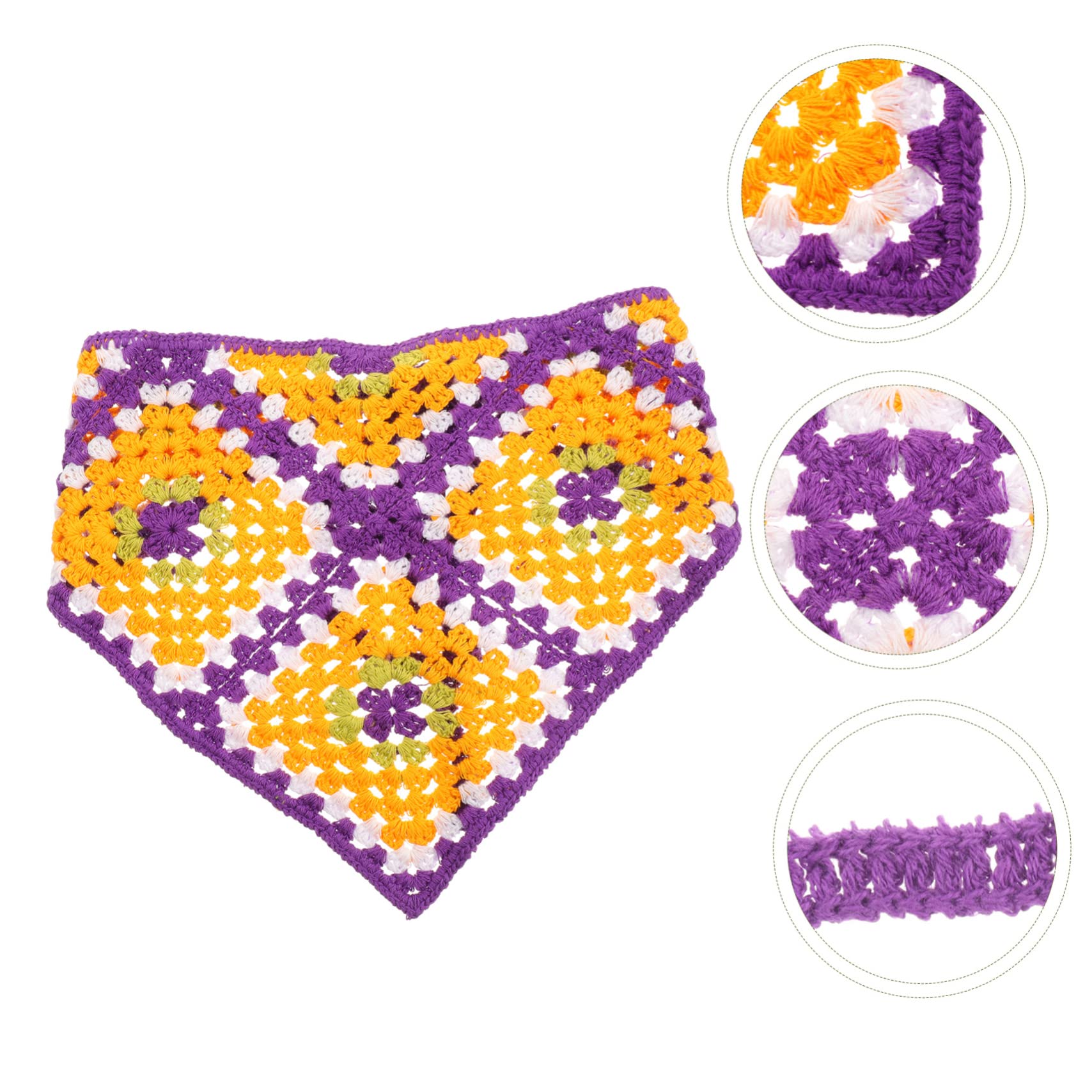 FRCOLOR 4 Pièces Bandeau Triangulaire Bandeau Turban Pour Femme Foulard Cheveux Élastiques à Cheveux Pour Femmes Dames Violet,mauve En Tissu Manquer Facile Accessoires Pour x