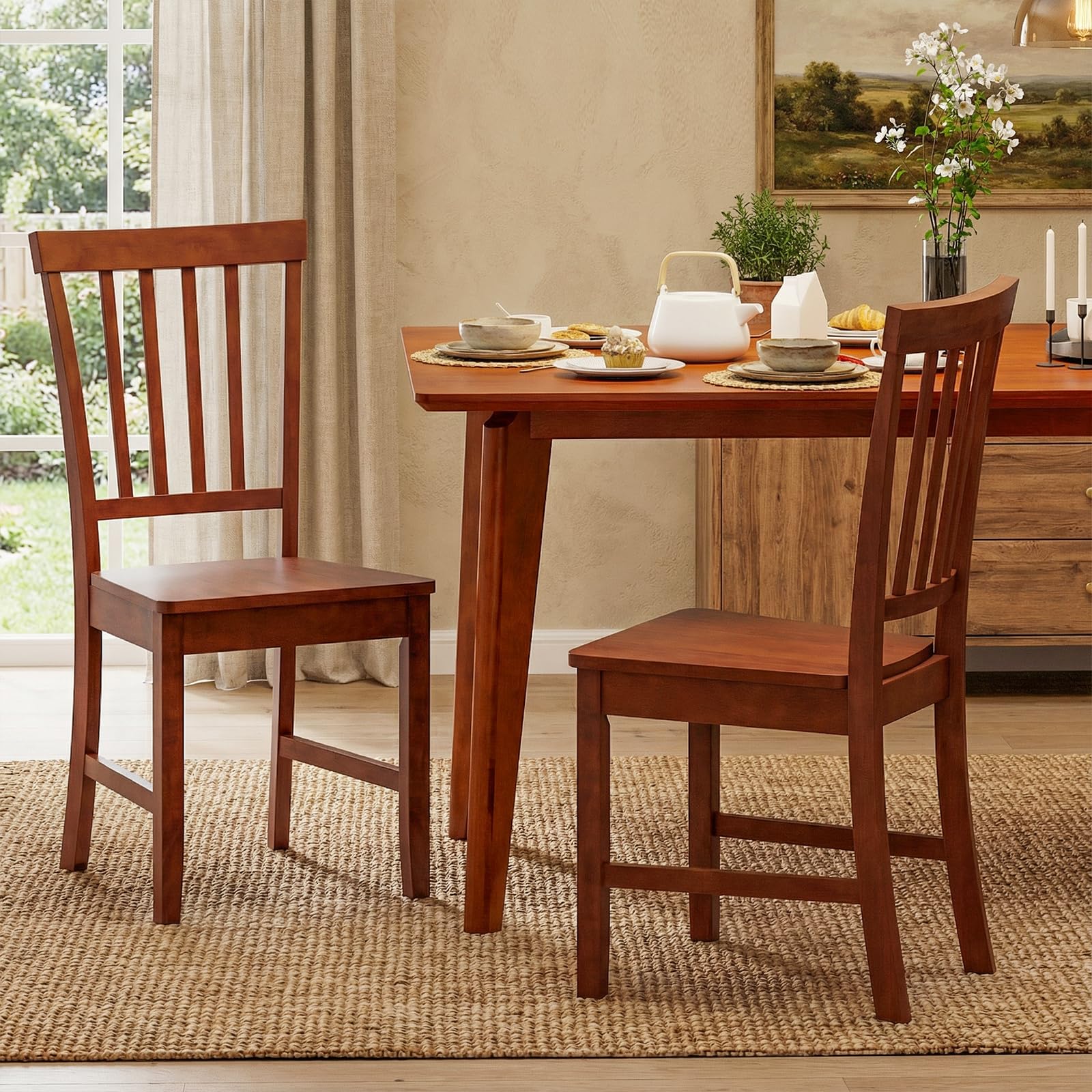 テーブル・チェア・ハンモック Wood Kitchen Table 2 HCT-024-1 Amazon.com - Giantex Wood Dining Chair Set of 2, Farmhouse Wooden