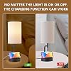 Dreamholder Table Lamp, Bedside Lamp with USB C&A Charging Ports, LED Desk Lamp with 3-Color Modes with Phone Stands, for Bedroom, Living Room, Office, Black(Set of 2, Bulb Included) [Energy Class E]