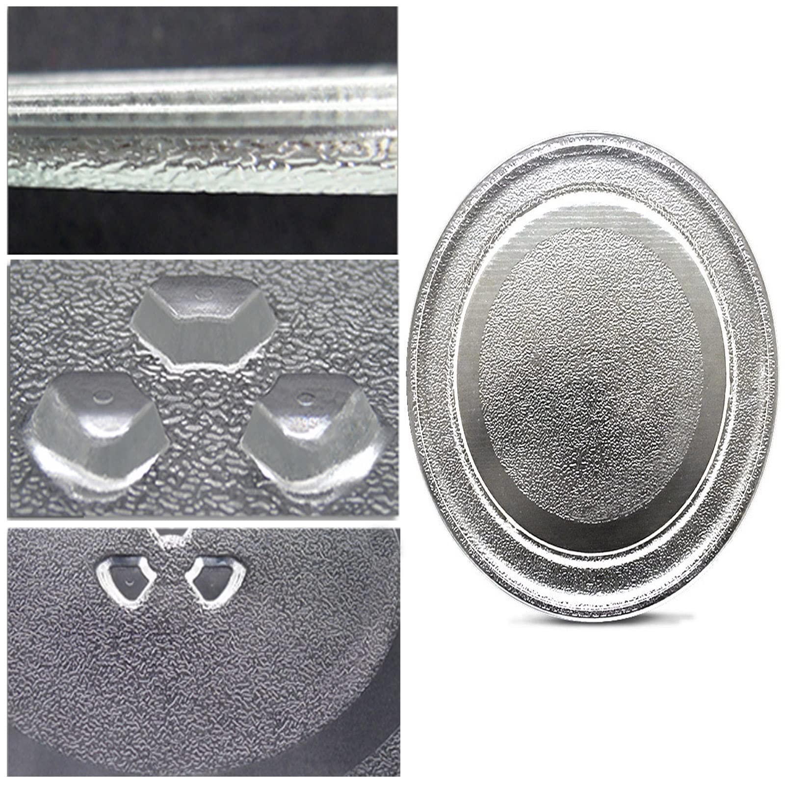 LIGUOYI Placa De Vidrio De Microondas Resistencia A Altas Temperaturas-con Acopladores Placa Giratoria De Microondas, para Microondas-Placa De Cristal para Placa Giratoria De Microondas