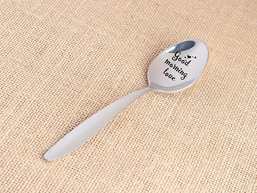 Miniatura 6 de Good Morning Love | Regalo para ella | Regalo del día de San Valentín | Regalos de larga distancia | Regalos de cumpleaños | Cuchara grabada de 7