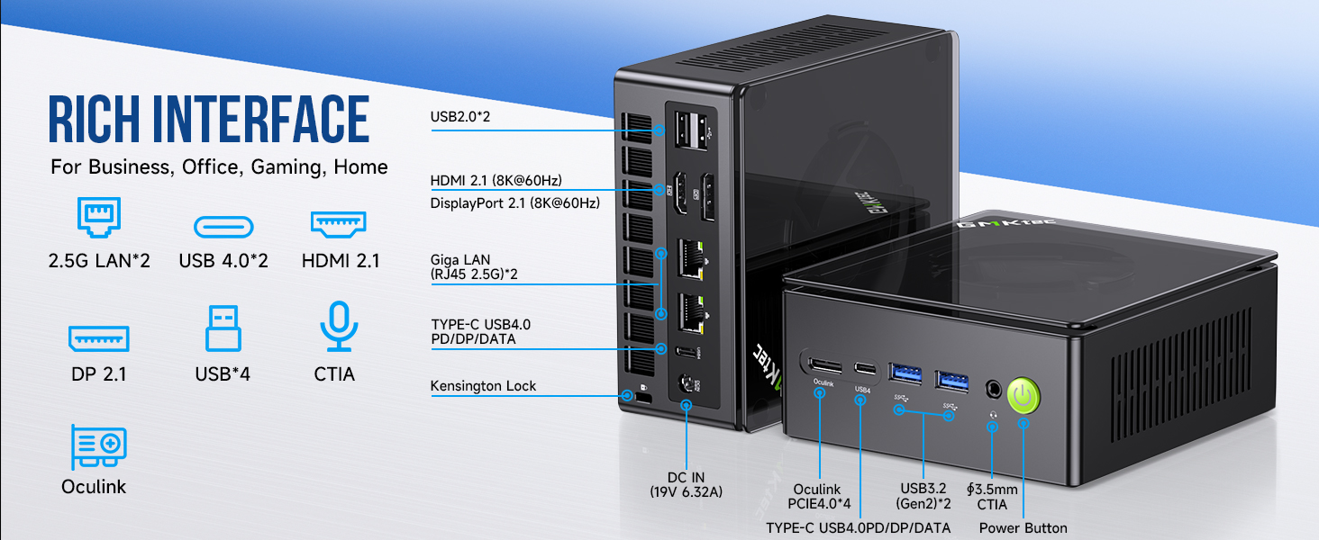 GMKtec ミニPC DDR5 USB 3.0 HDMI Amazon.com: GMKtec Mini PC Intel i7-12650H 24GB DDR5 1TB