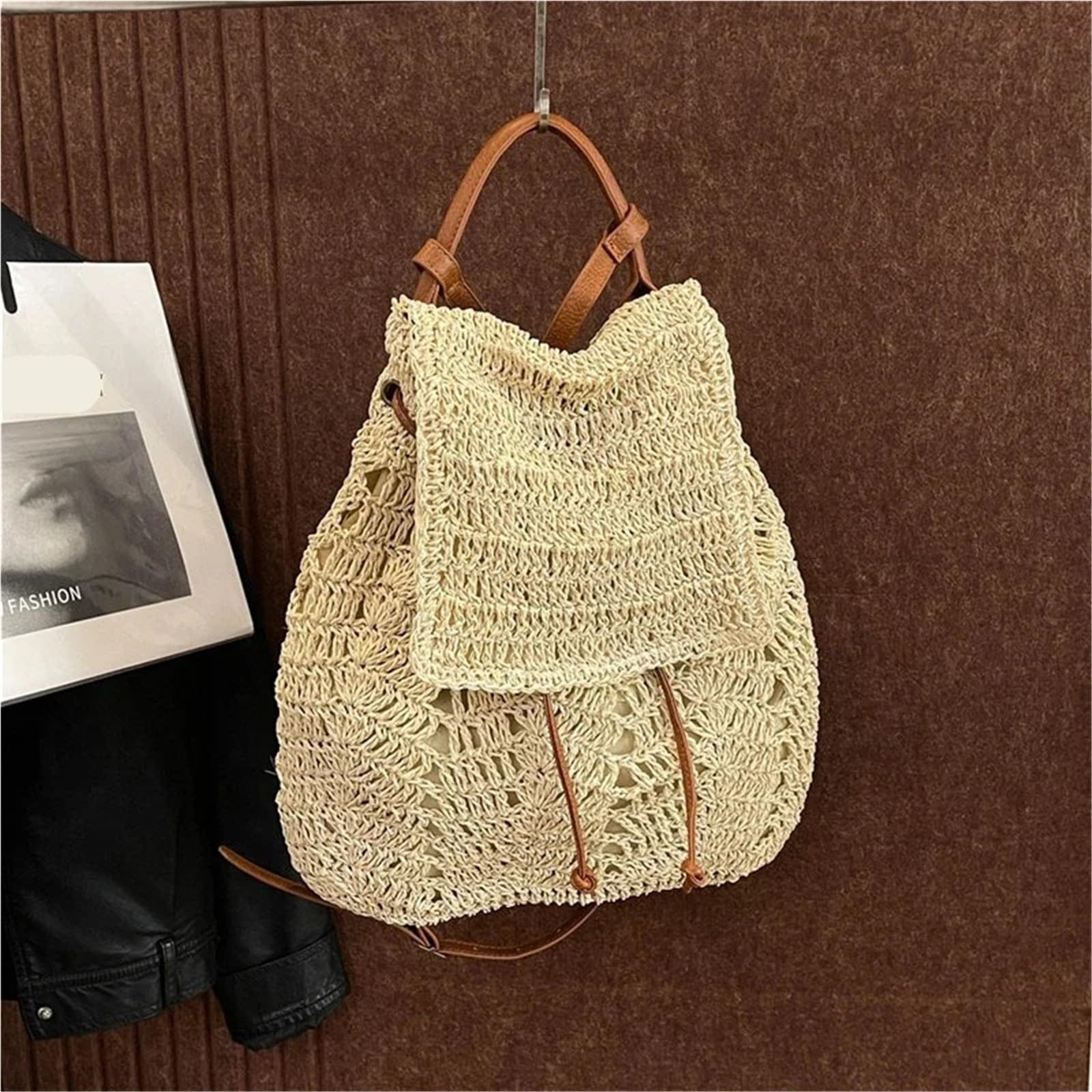 Zaino alla moda in tessuto cavo for le vacanze al mare