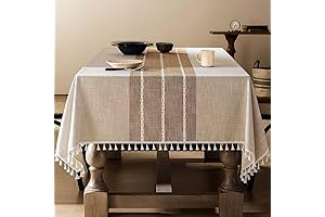 ZeeMart 52'' Square Cotton Linen Table Cloths