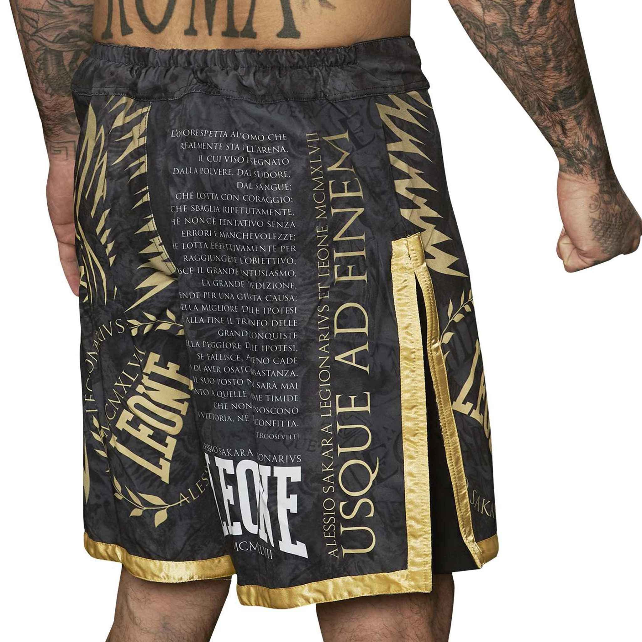 LEONE 1947 AB790 spodnie MMA, uniseks – dla dorosłych czarny czarny XX-L