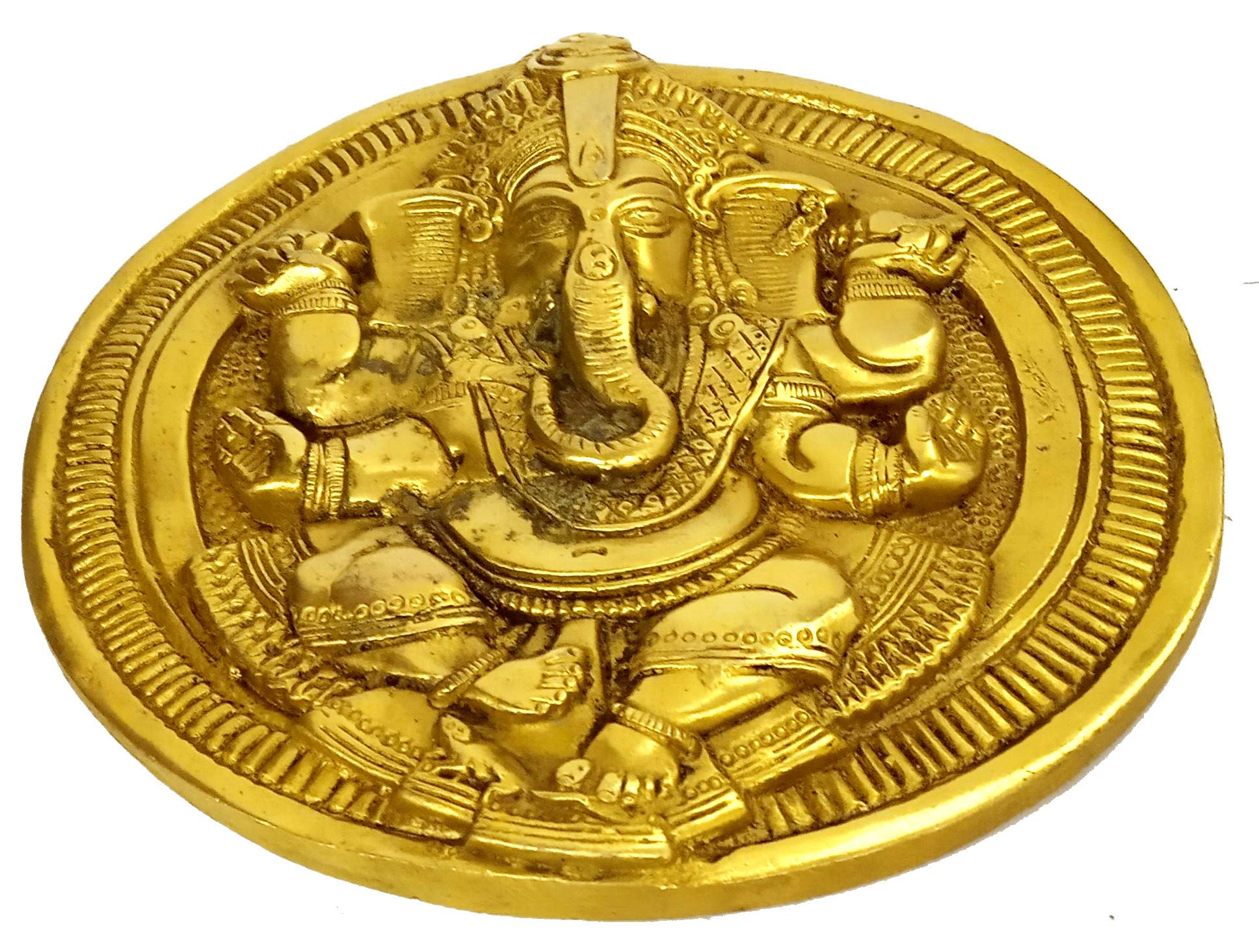 ガネーシャの壁掛け(金属製) Amazon.co.jp: Purpledip 真鍮壁掛け シッディヴィナヤック ガネーシャ