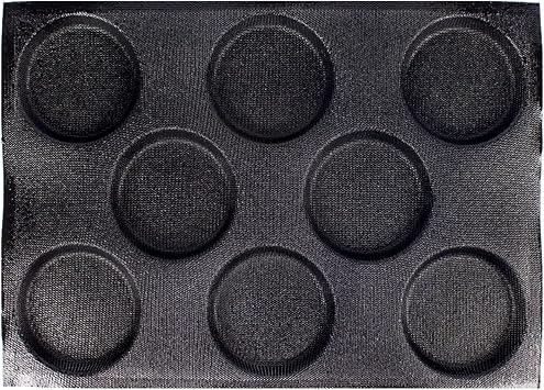 FETESUR Silicone Hamburger Bun Pan, Silicone Perforated Hamburger Bun Mold, Chocolate Chip Coookies Mold, Non-Stick Baking Pan for Making Buns, Mesh Baking Sheets