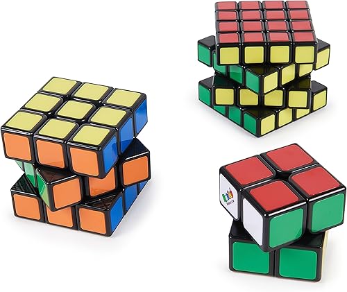 Miniatura 8 de Rubik's Cubo, paquete de trío de azulejos de 2 x 2, mini cubo 3x3, maestro de 4 x 4, rompecabezas para resolver problemas, rompecabezas clásico a
