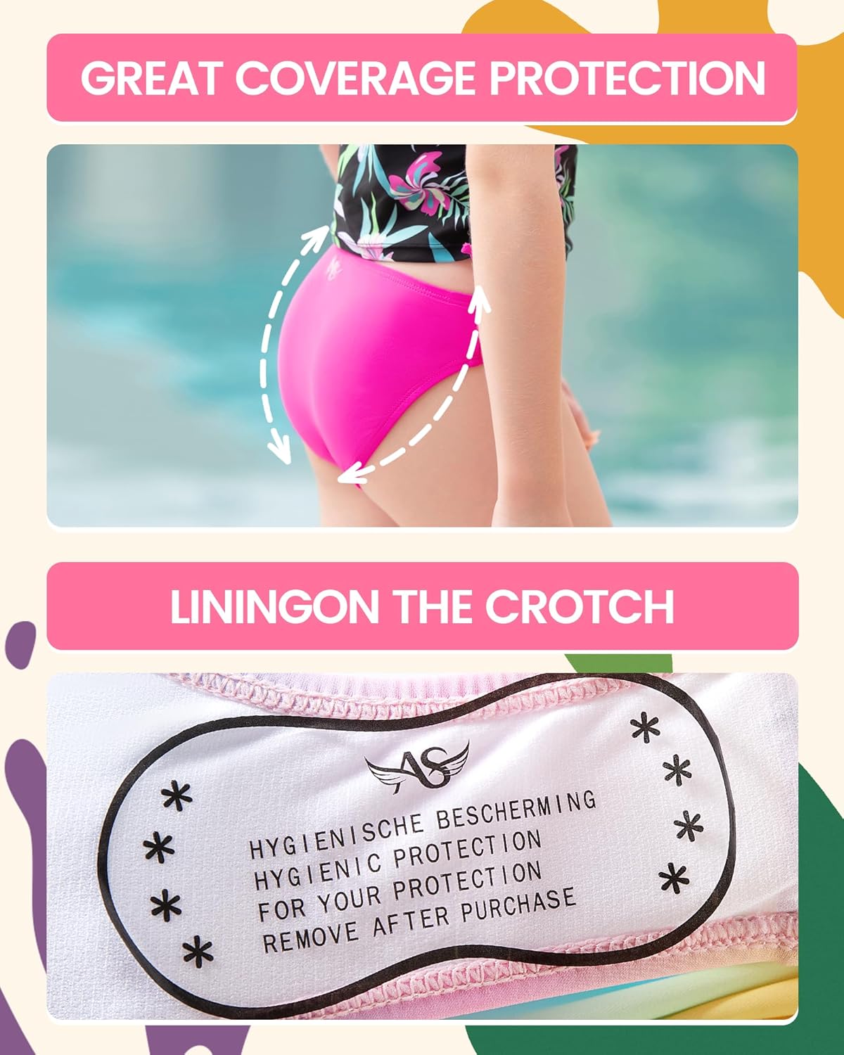 Angel season Girls Tankini Swimsuit Two Piece Bikini for Tween Bathing Suit Junior Modest Swimwear with UPF50+ Size 7-15 - Image 3