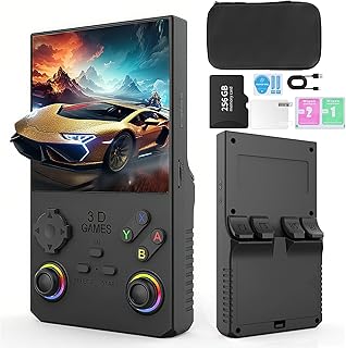 Retro Portable Gaming Handheld Device, Four Inch Screen Retro Portable Gaming Console 256GB 40000+Retro Games