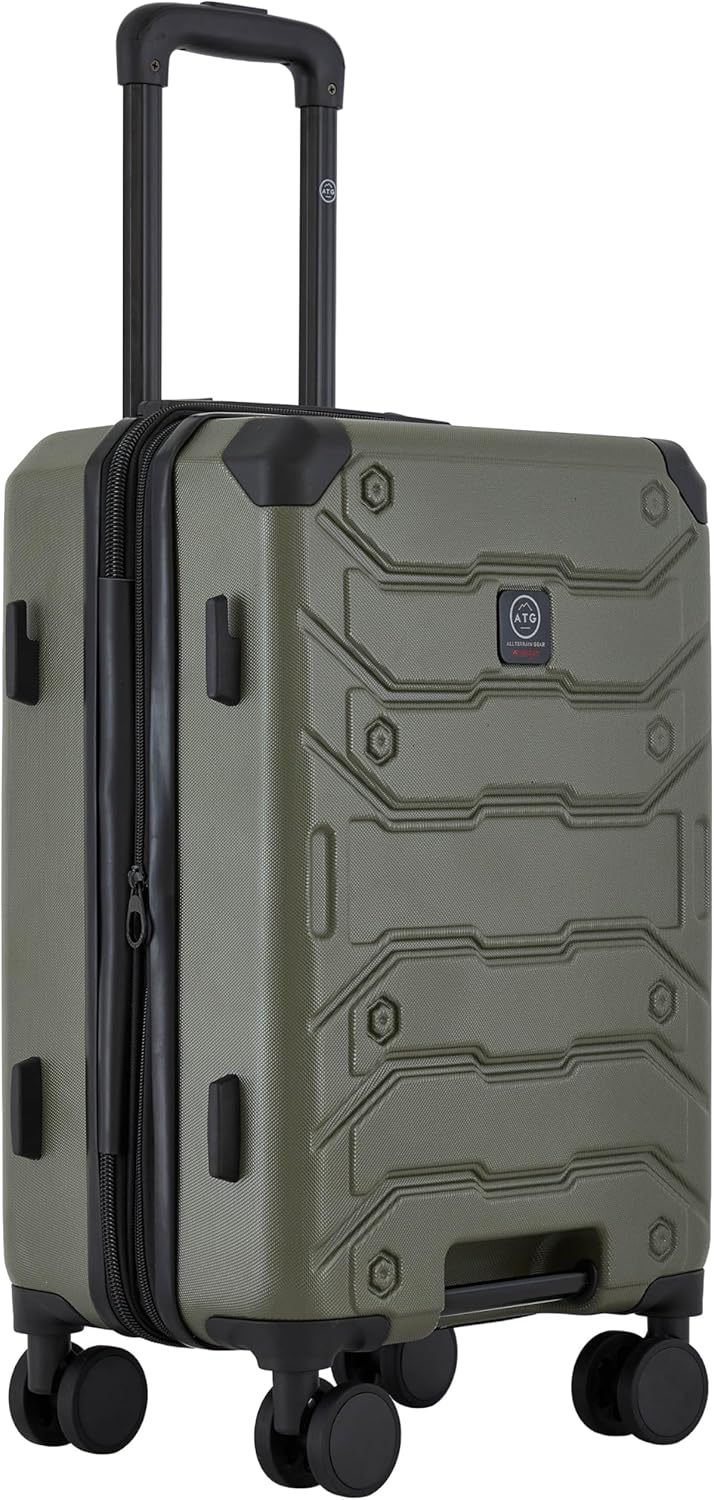 Wrangler ATG Trailway Expandable Hardside Luggage, Winter Moss, 22" Carry-On