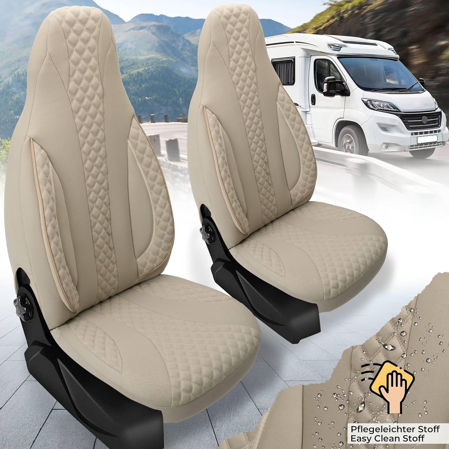 BREMER SITZBEZÜGE Motorhome seat covers for Ford Nugget Transit Custom (WPL405)