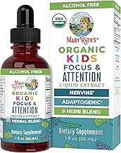 MaryRuth Organics Kids Focus & Attention Drops | USDA Organic Drops | Ginkgo Biloba | Rhodiola Root & Licorice Root | Adaptogenic | Calm | Vegan | Non-GMO | Gluten Free | 30 Servings