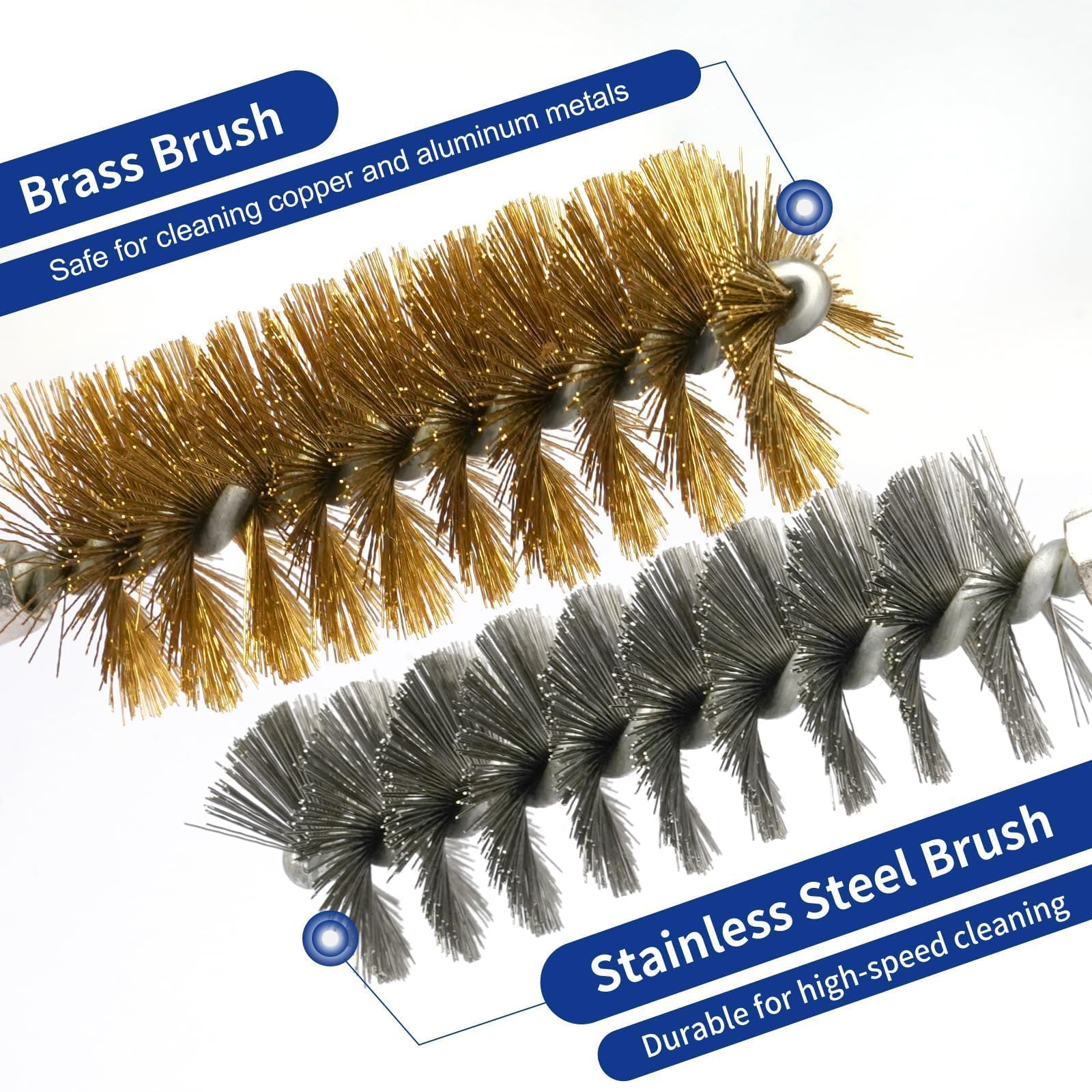 Bore Brush Set - 18 Pcs Stainless Steel Cleaning Brushes -4 Bore Brush Set - 18 Pcs Stainless Steel Cleaning Brushes -4