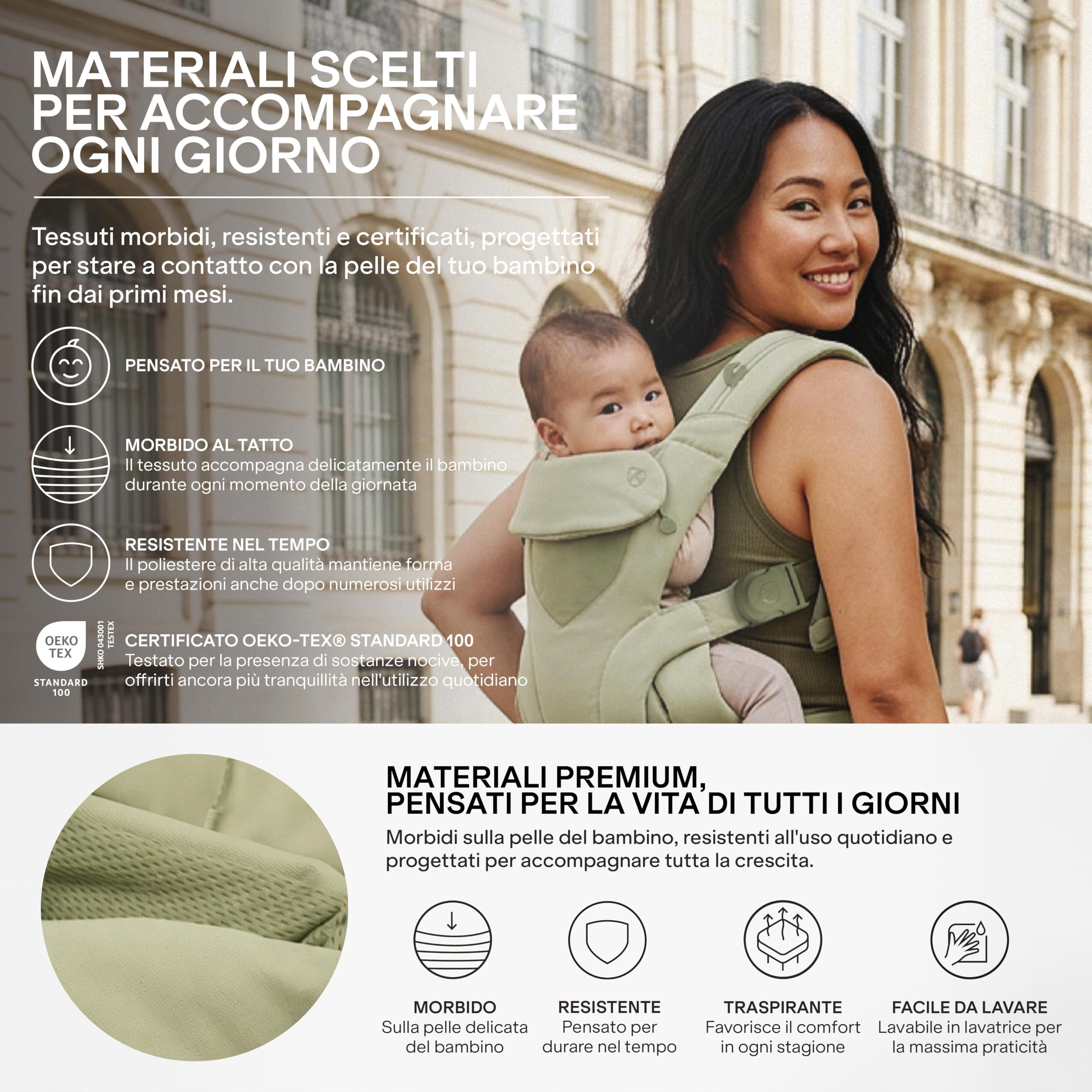 Koala Babycare Marsupio Neonato 0-36 Mesi Ergonomico da 3.2 a 20 kg - Marsupio Bambino con Seduta Evolutiva Regolabile in 3 Misure - Baby Carrier Cuore a Cuore, Fronte Mondo e Schiena