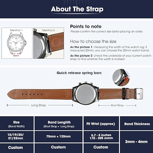 Miniatura 5 de Correa de reloj de cocodrilo, hecha a mano por vietnamitas 18 mm 19 mm 20 mm 21 mm 22 mm 24 mm., No Metal, CROC Marrón #3