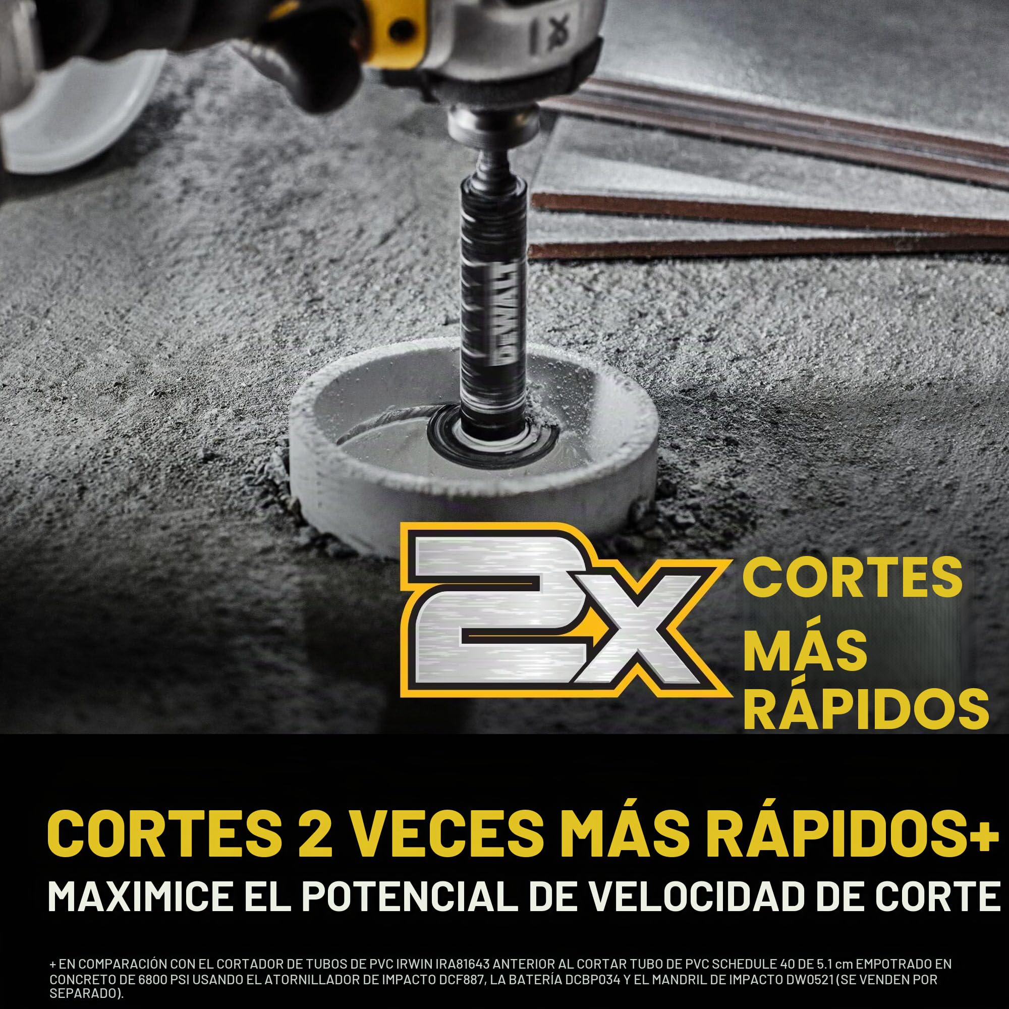 DEWALT Impact Connect - Cortador de tuberías, cortador de PVC, rueda de corte de grano de diamante (DWAIPCIR)
