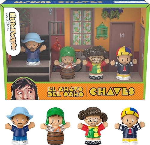 Little People Collector El Chavo Del Ocho Serie de TV Edición Especial Set para Adultos y Fans, 4 figuras en paquete de exhibición