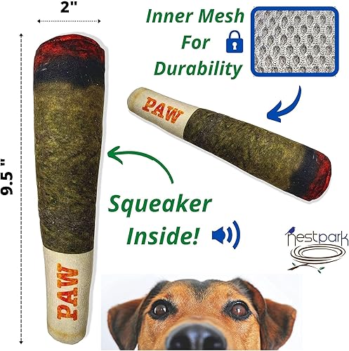Miniatura 4 de Nestpark Doggy Doobie - Juguetes divertidos para perros, juguetes chirriantes de felpa para medianos, pequeños y grandes, relleno fresco para