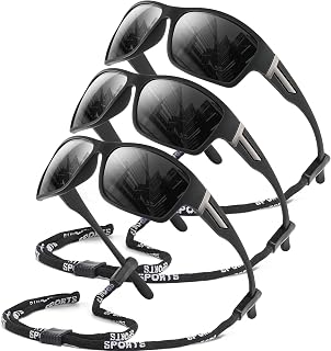 3 Pack Polarized Running Sunglasses Men:Wrap Around Sports Sun Glasses for Womens Sunglasses for Fishing
